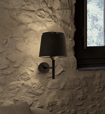 Fabric Lampshade Wall light