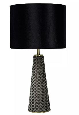 Velvet Grey Table Lamp