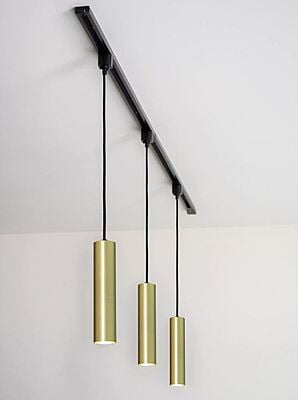 Pendant on Track Light System - Gold