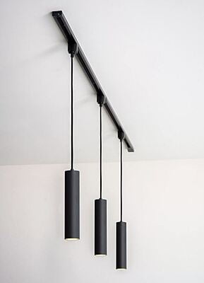 Pendant on Track Light System - Black