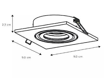 Recessed Spotlight - Square, GU10