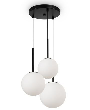 Triple Globe Pendant Black